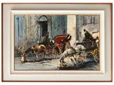 Michele Ortino, You will fail in Florence, oil on hardboard
