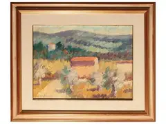 Paesaggio e Ritratto - Double face by Dino Migliorini, oil on hardboard, offered Dec 2024