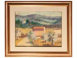 Dino Migliorini, Paesaggio e Ritratto - Double face, oil on hardboard