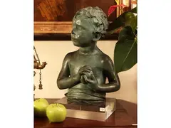 Child by Mario Parri, bronze bust, offered Nov 2024