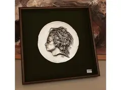Rossella by Pietro Annigoni, silver bas-relief, offered Nov 2024