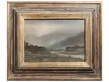 Ugo Ugolini, Landscape 1981, oil on canvas cardboard