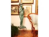 Mario Parri, Little girl, bronze sculpture