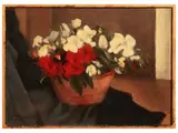 Ugo Ugolini, Vase of azaleas 1985, with dedication to Rossella