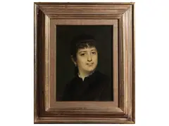 Filadelfo Simi, Female portrait, oil on canvas
