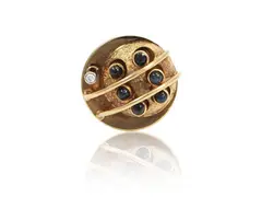 'Arte Cinetica. Opera 261' 1970-1975 yellow gold, diamond and sapphire ring by Alberto Giorgi, size, offered Nov 2024