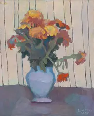 Emilio Notte, Vaso di fiori, 1949, Oil on canvas