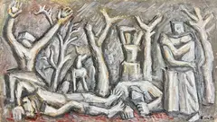 Emilio Notte, Untitled, Oil on plywood