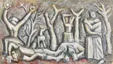 Emilio Notte, Untitled, Oil on plywood