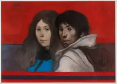 Armando De Stefano, Odette e il suo amante, 1970, Oil on canvas