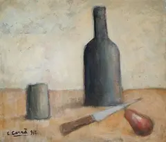 Carlo Carrà, Natura morta, 1962, Oil on canvas