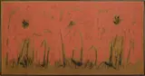 Salvatore Emblema, Senza titolo, 1985, Colored earths and charcoal on jute canvas