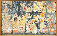Raymond Hains, Senza titolo, 1963, Decollage on metal panel