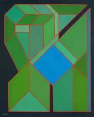 Achille Perilli, Ridens, 2008, Oil on canvas