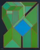 Achille Perilli, Ridens, 2008, Oil on canvas