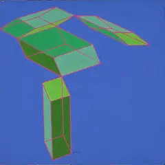 Achille Perilli, Senza titolo, 1978, Tempera on canvas paper