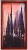 Gerhard Merz, Untitled, 1986, Silkscreen print on canvas in frame