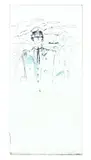Hugo Pratt, Corto maltese, 1993, Marker on glass panel applied on a second glass panel