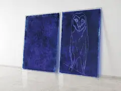 Jan Fabre, Untitled, 1988, Ballpoint ink and sandblasted glass in