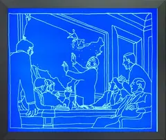 Antoni Muntadas, Untiltled, Screen-printed glass in light box