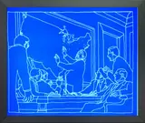 Antoni Muntadas, Untiltled, Screen-printed glass in light box