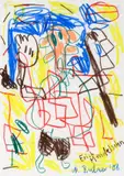 André Butzer, Untitled, 2008, Pencil and pastel on paper