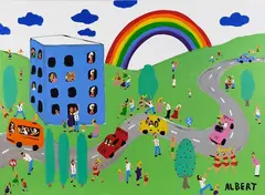 Albert Willem, Chasing Rainbows, 2024, Acrylic on canvas
