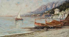 Giuseppe Carelli, La Crestarella a Vietri, oil on panel