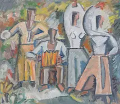 Emilio Notte, Senza titolo, Oil on canvas