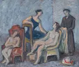 Emilio Notte, Modelle, Oil on canvas