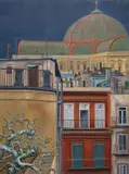 Paolo Ricci, Veduta "interna" di Napoli, 1974, Oil on canvas