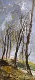Lojze Spazzapan, Paesaggio con alberi, Oil on canvas