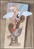 Paolo Valle, Musicante mediterraneo, 1980, Oil on canvas