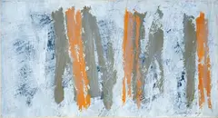 Toti Scialoja, Gestualità, 1979, Vinyl paint on cardboard