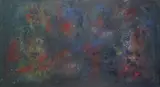 Gerardo Giulio de Simone, L'eruzione, 1958, Oil