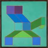 Achille Perilli, Senza titolo, 1978, Tempera on canvas paper