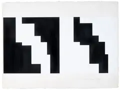 Aurélie Nemours, Untitled, 1979, Mixed media on paper in a plexiglass case