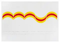 Progetto per strisce ondulate extra by Sergio Lombardo, 1965, Collage on canvas paper, offered Nov 2025