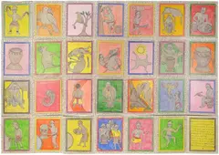 Frédéric Bruly Bouabré, La légende du grand Grand Chanteur Liguè o Ka Doblésrele, 1996, No.