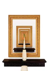 Leandro Erlich, Cadres dorés, 2007, Two golden frames
