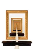 Leandro Erlich, Cadres dorés, 2007, Two golden frames
