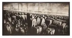 Jonathan Guaitamacchi, Città, 1998, Oil on canvas paper