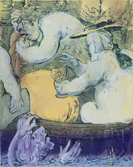 Charlie Billingham, Eau de Vie, 2015, Oil and acrylic on paper applied to canvas