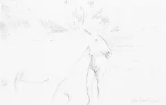 Adrian Paci, Inside the circle, 2012, Pencil on paper