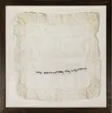 Oliver Clegg, Worry gives a small thing a big shadow, Embroidery on lace