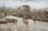 Attilio Pratella, Via Aniello Falcone, oil on panel