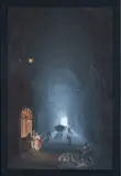 Gioacchino La Pira, Inside the Posillipo Cave, gouache on paper