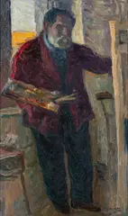 Emilio Notte, Senza titolo (Autoritratto), 1963, Oil on canvas