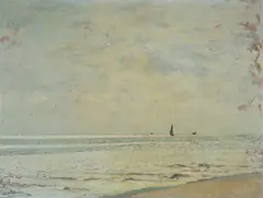 Domenico De Bernardi, Mattino sul mare, 1941, Oil on board