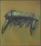 Mario Salina, Studio per le due punte II, 1989, Enamel on canvas